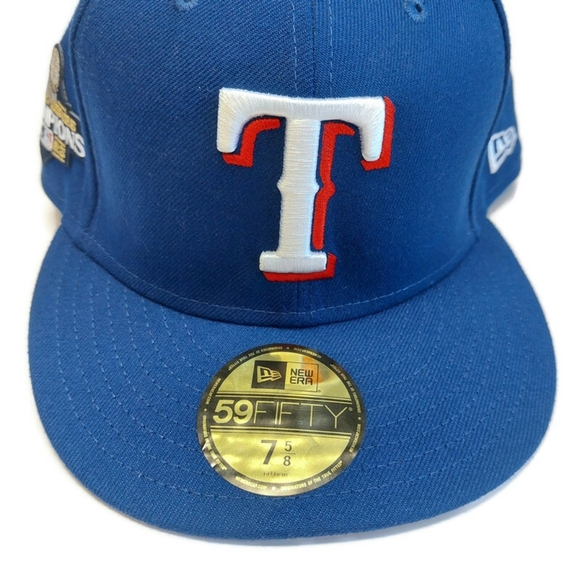 59Fifty New Era Texas Rangers Fitted Hat 7 5/8 Cap 2023 World Series Champions - Picture 2 of 8